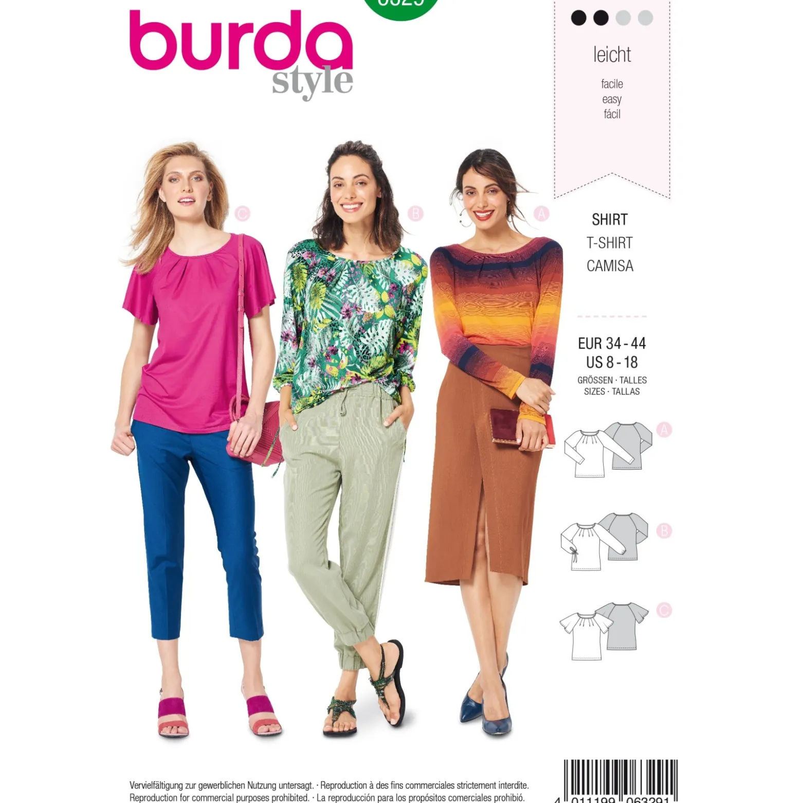 Patron Top Femme Burda N°6329