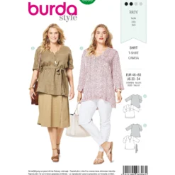 Patron Top Femme Grande Taille Burda N°6306