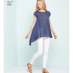 Patron Top Fluide Asymétrique Femme - New Look 6453