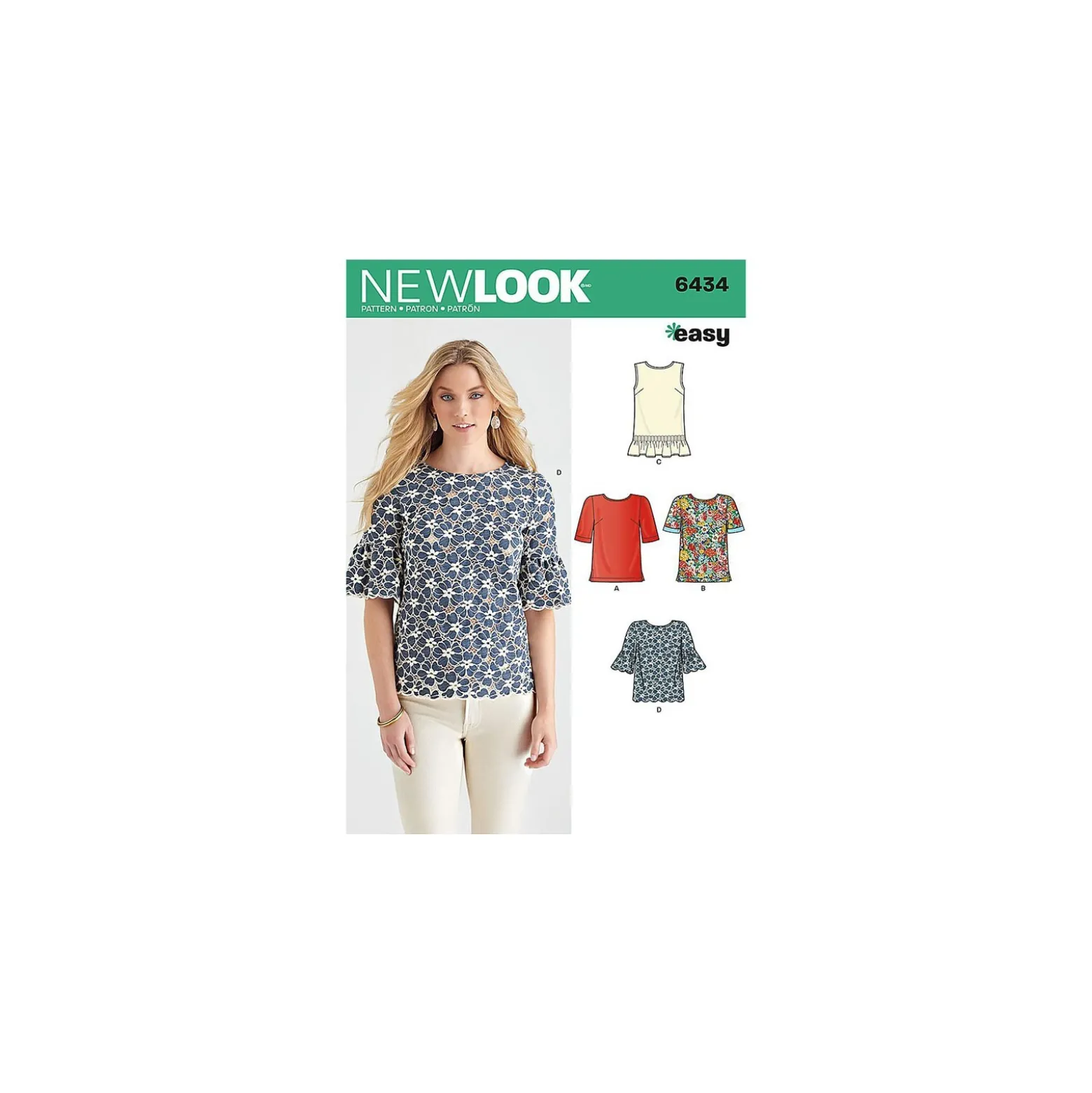 Patron Top à Volants Femme - New Look 6434