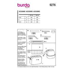 Patron trousse de toilette - Burda n°9276