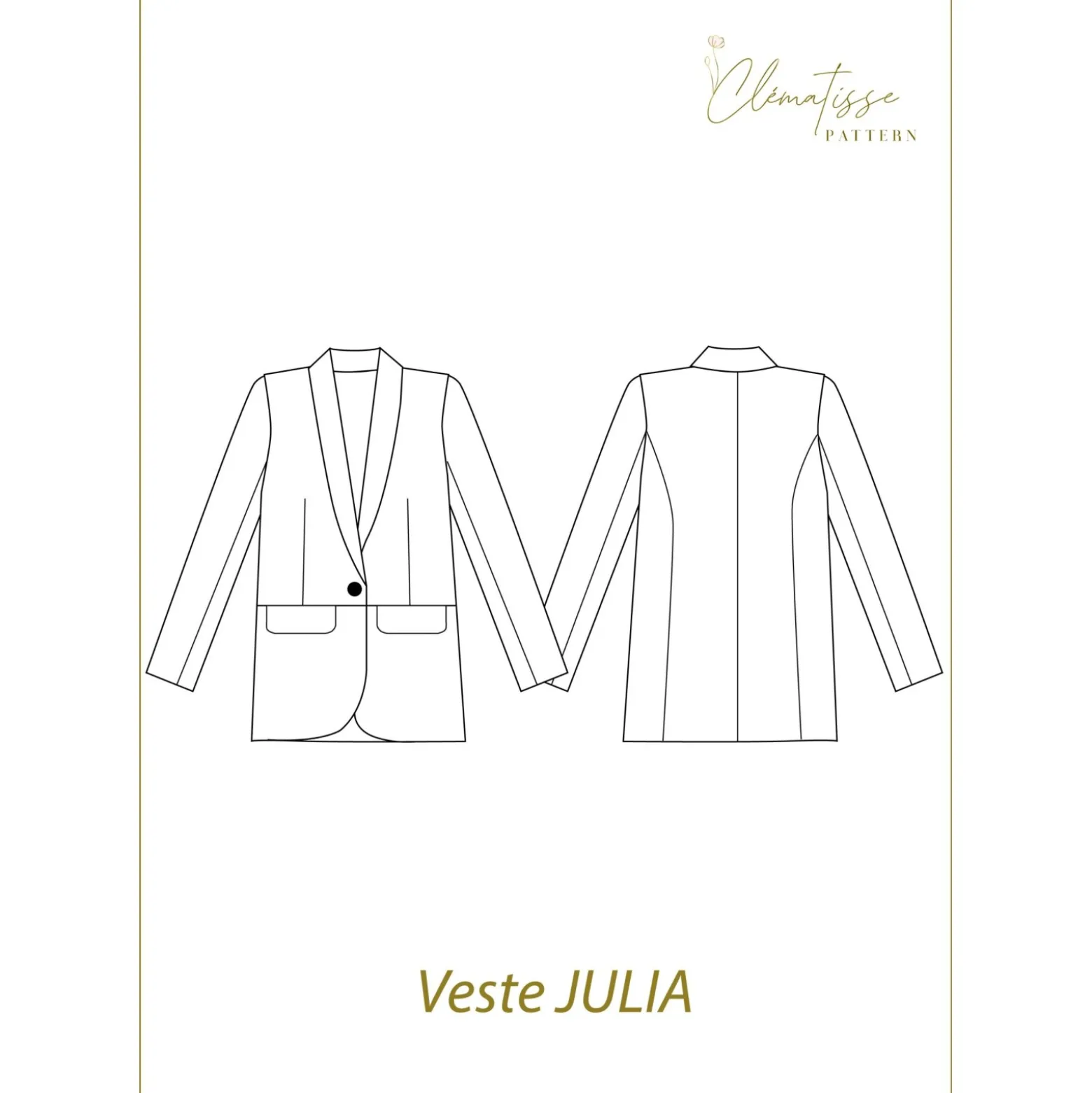 Patron Veste Clématisse Pattern - Julia