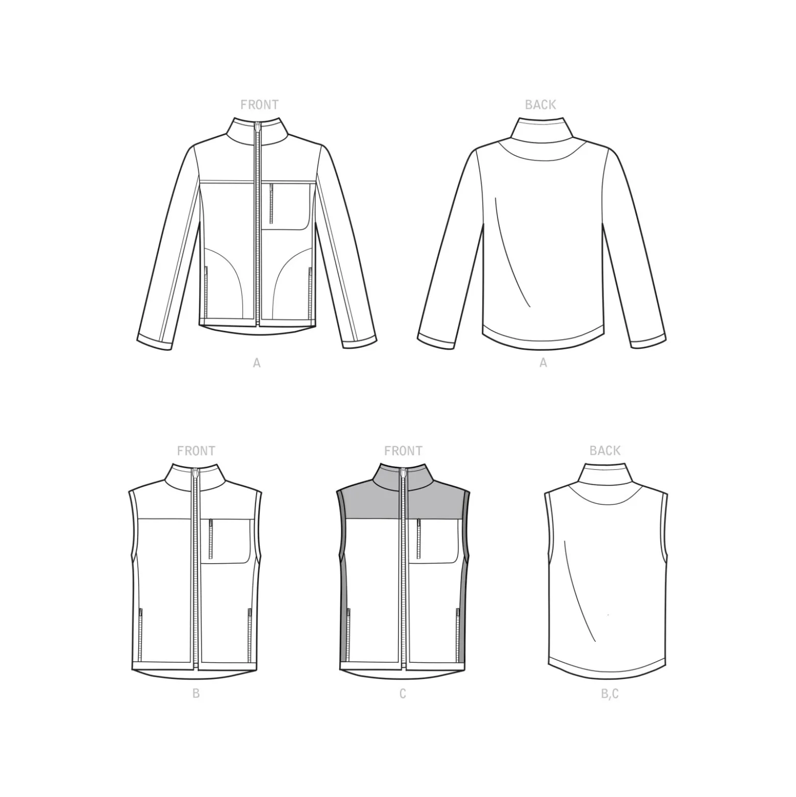 Patron Veste Homme - Simplicity n°S9191