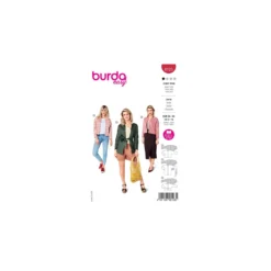 Patron veste sans col Femme - Burda n°6123