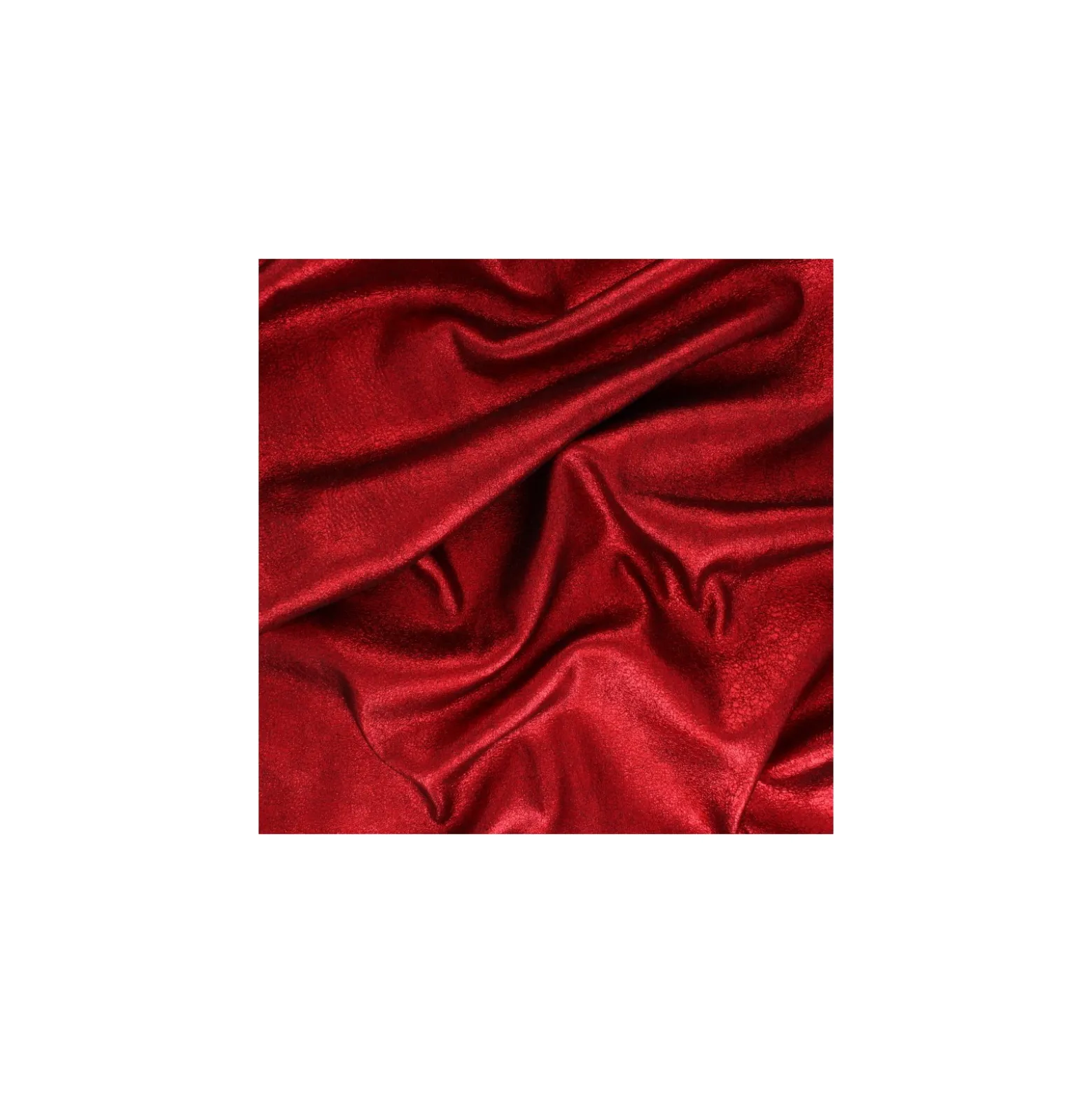 Peau Cuir Stretch Magisco Metal - Rouge