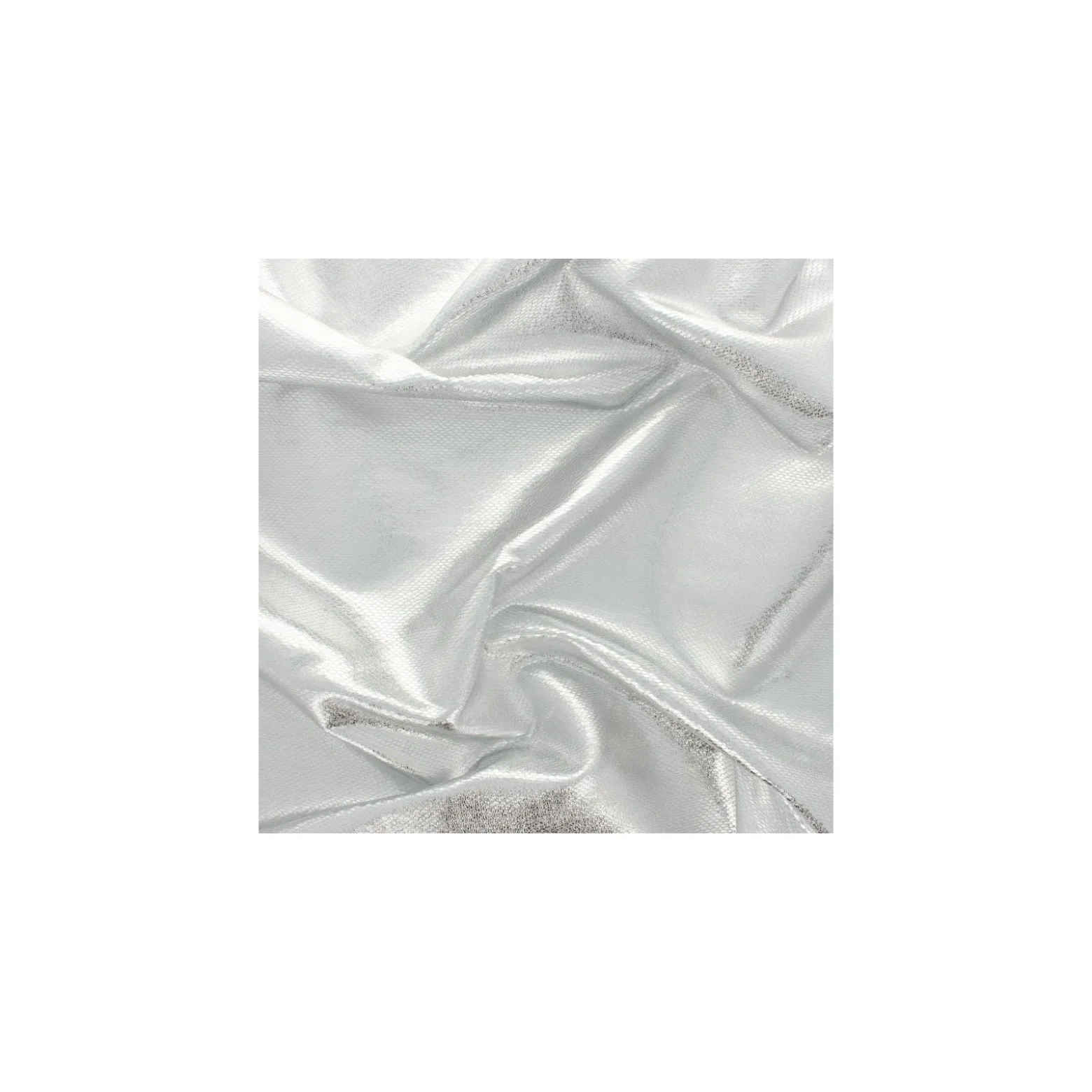 ♥ Peau Cuir Stretch Magisco Viperine - Argent ♥