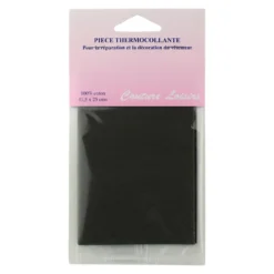 Piece thermocollante percale 11.5 x 25 cm kaki - Couture loisirs