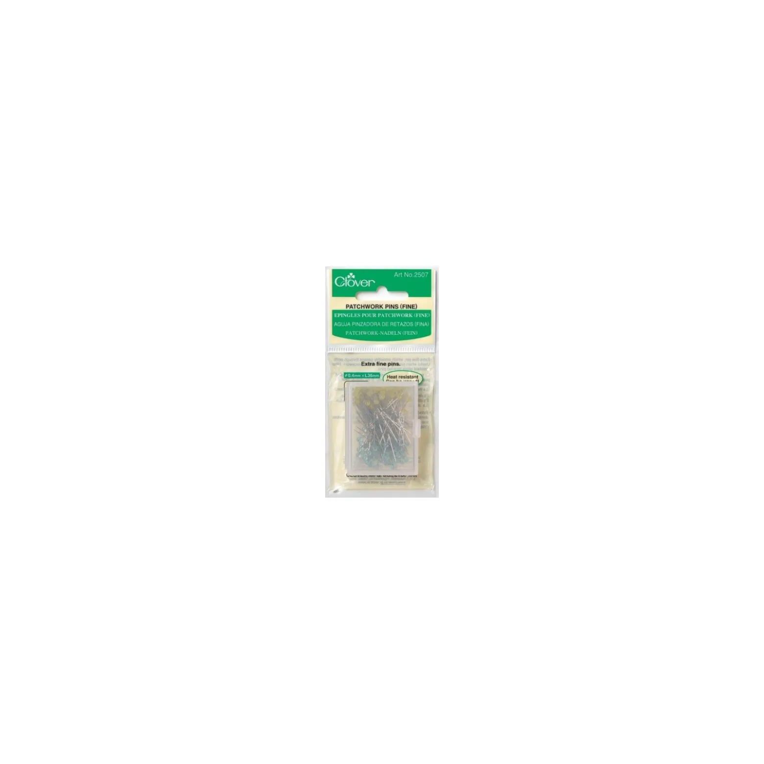Épingles pour patchwork extra fines (x100) - 36 x 0,4 mm - Clover