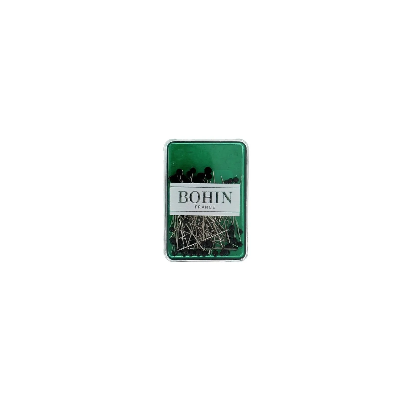 Épingles tête de verre extra-fines Bohin - noir x 80