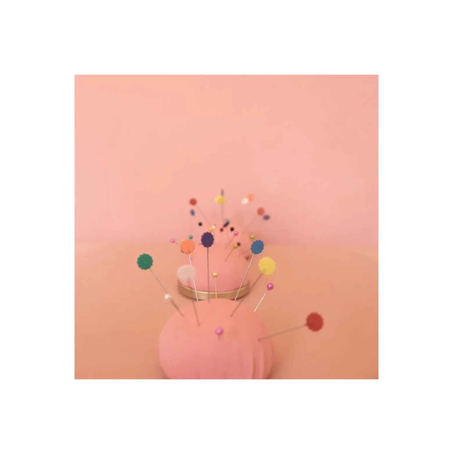 Épingles tête plastique fleur à quilter Bohin - multicolore x 50