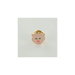 Pin's Tête de tigre- rose