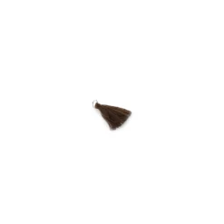 Pomponavec anneau marron