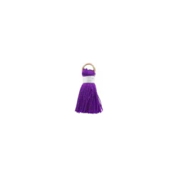 Pompon bicolore 20mm avec anneau - violet/lavande