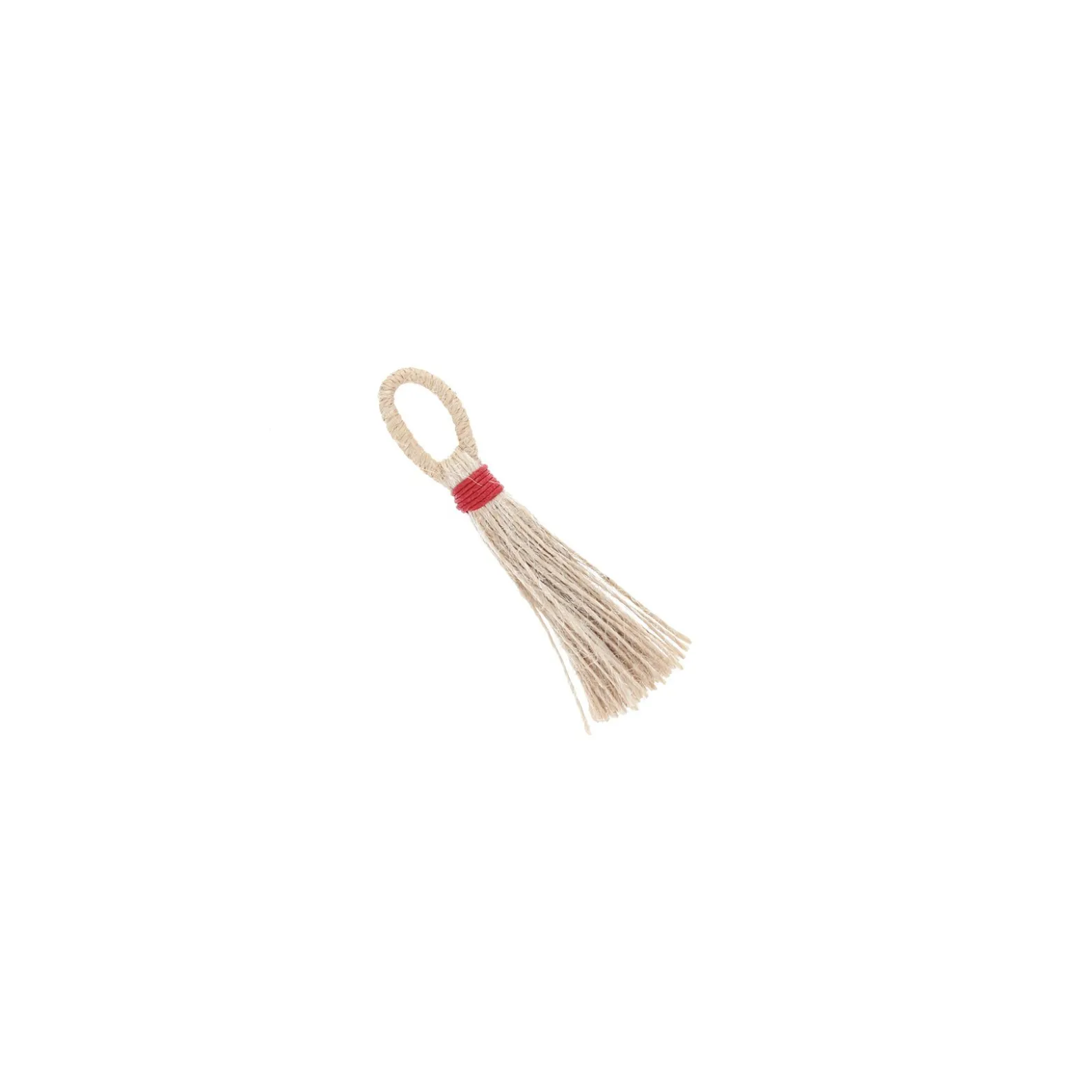 Pompon jute 90mm - brique