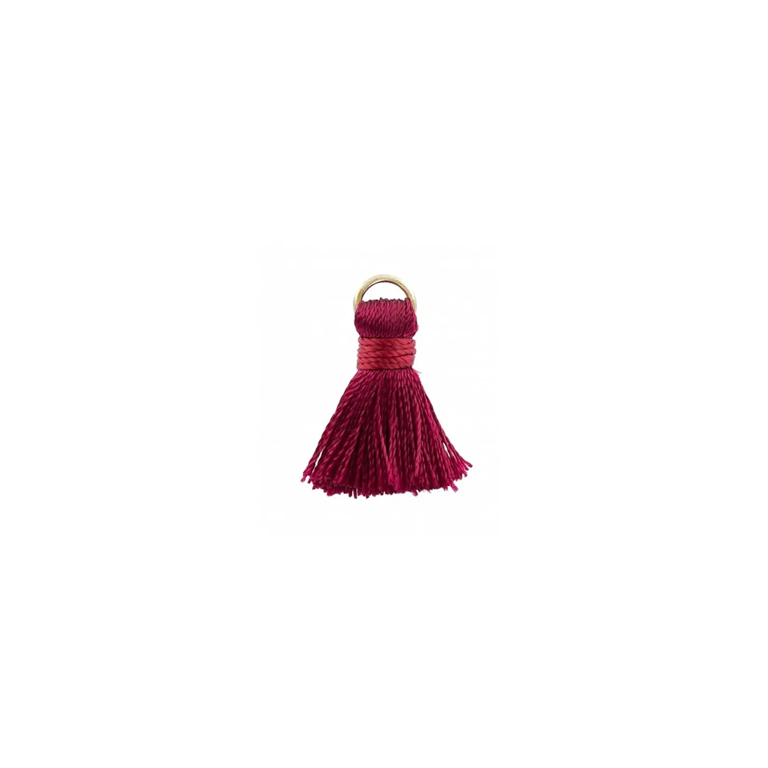 Pompon 20mm avec anneau - pourpre