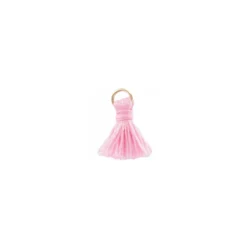 Pompon 20mm avec anneau - rose
