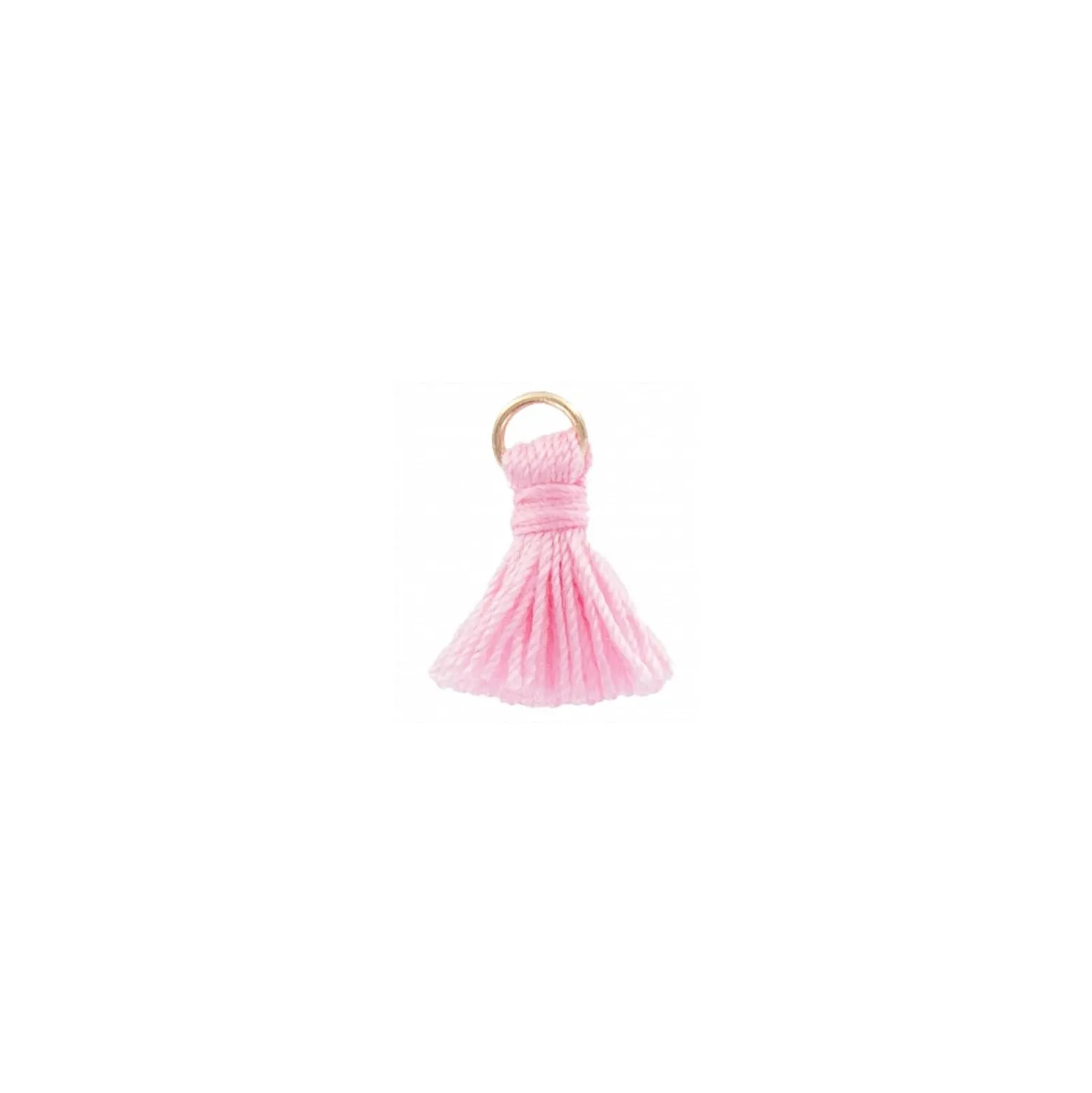 Pompon 20mm avec anneau - rose