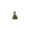 Pompon 20mm avec anneau - vert bouteille