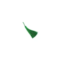 Pompon métallisé India 65 mm - vert