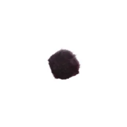 Pompon rond fausse fourrure aubergine