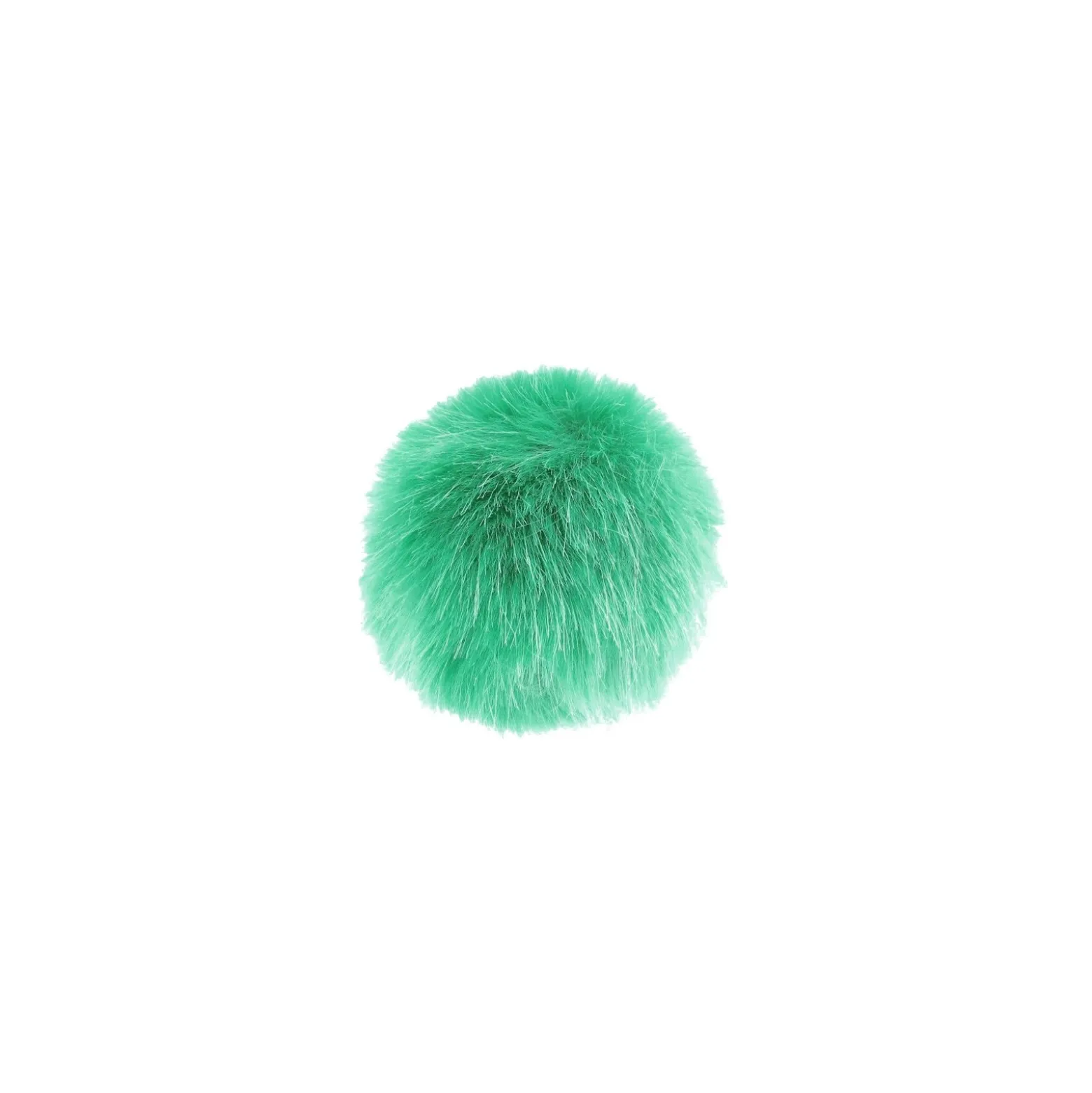 Pompon rond fausse fourrure vert