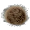 Pompon rond imitation fourrure - Châtain foncé
