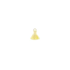 Pompon viscose rayonne 20 mm avec anneau - jaune