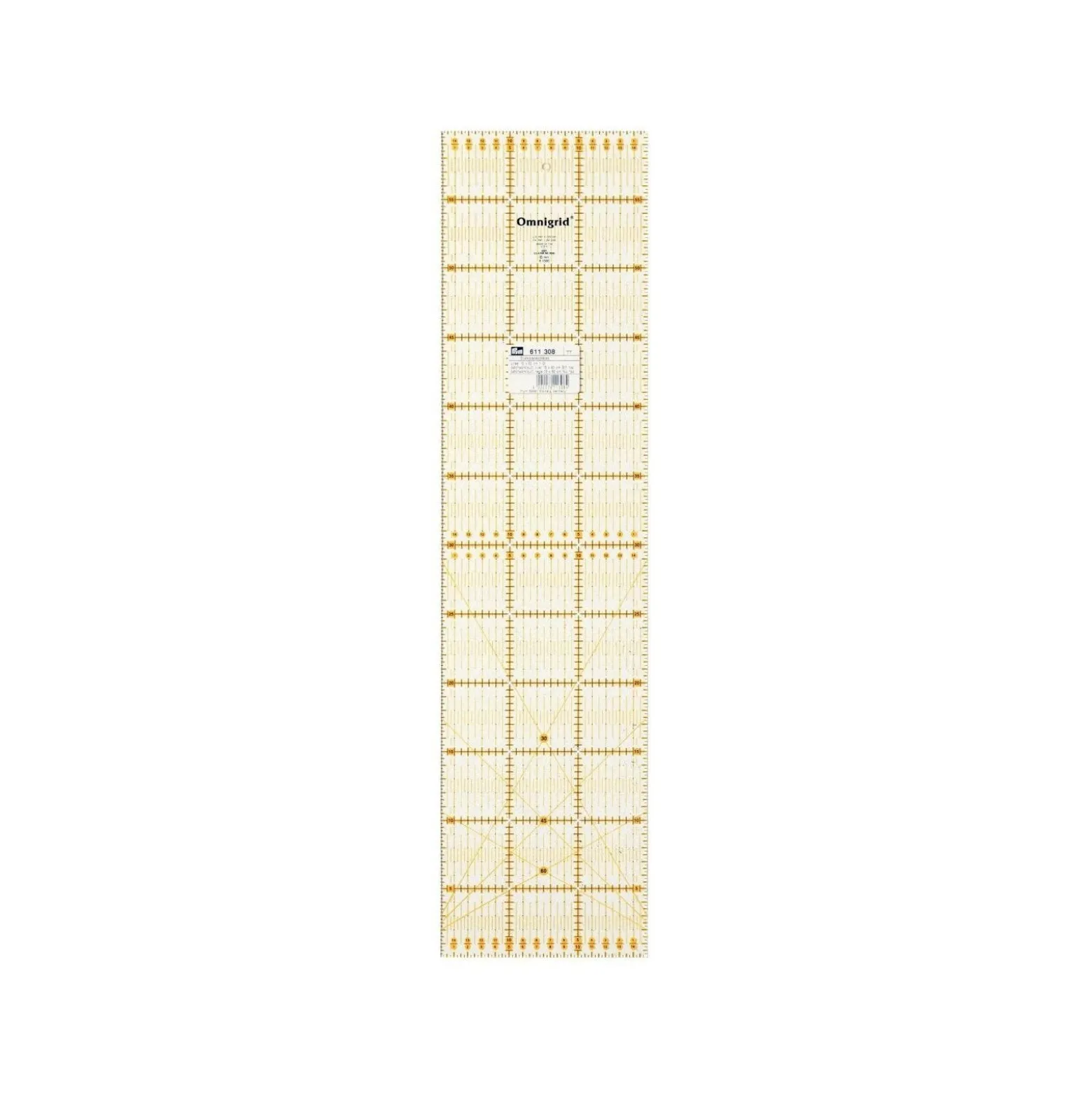 Règle patchwork Omnigrid angles 60 x 15 cm