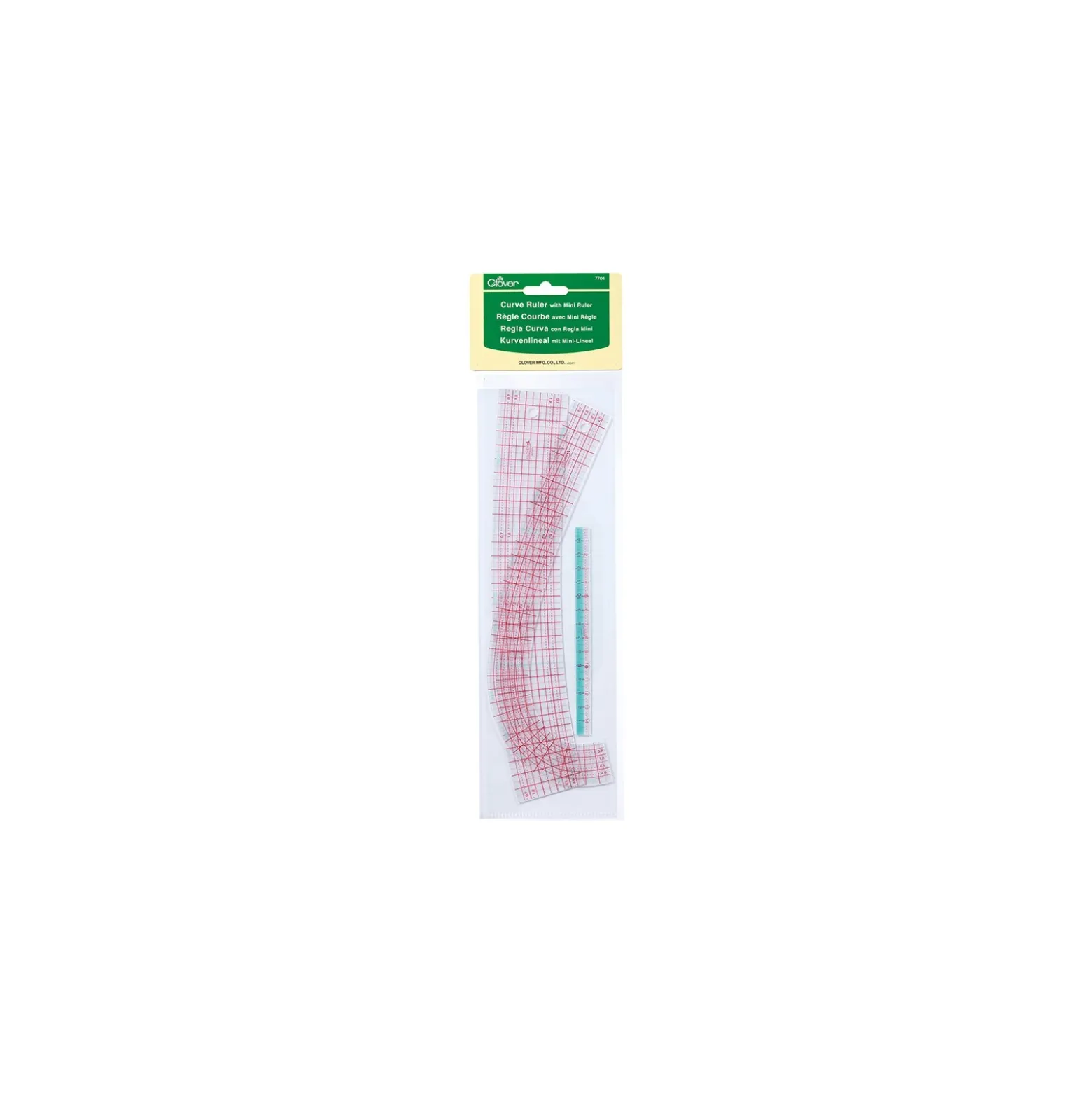 Règles courbes x2 + mini règle de 15cm - Clover