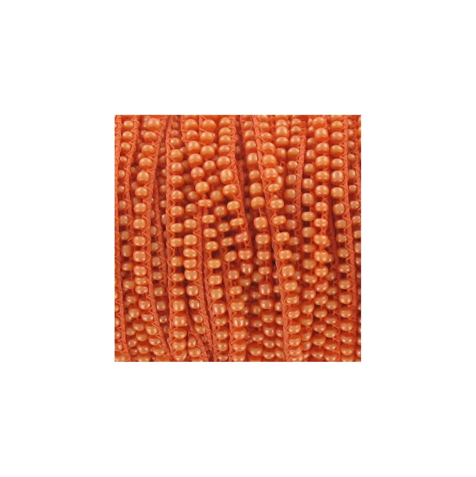 Rocailles verre sur fil Corail