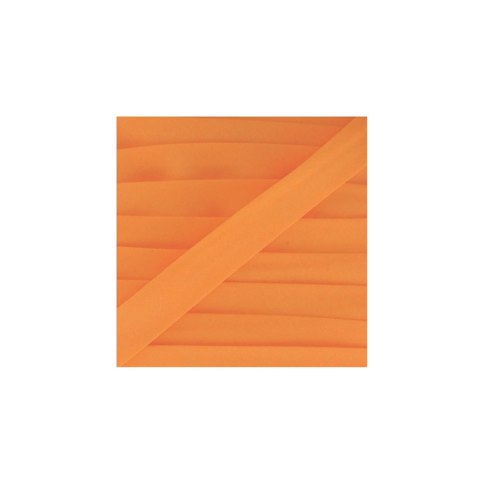 Ruban biais uni fluo orange