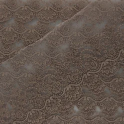 Ruban broderie sur tulle Marise - taupe x 50cm