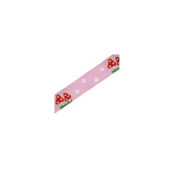 Ruban champignons sur fond rose