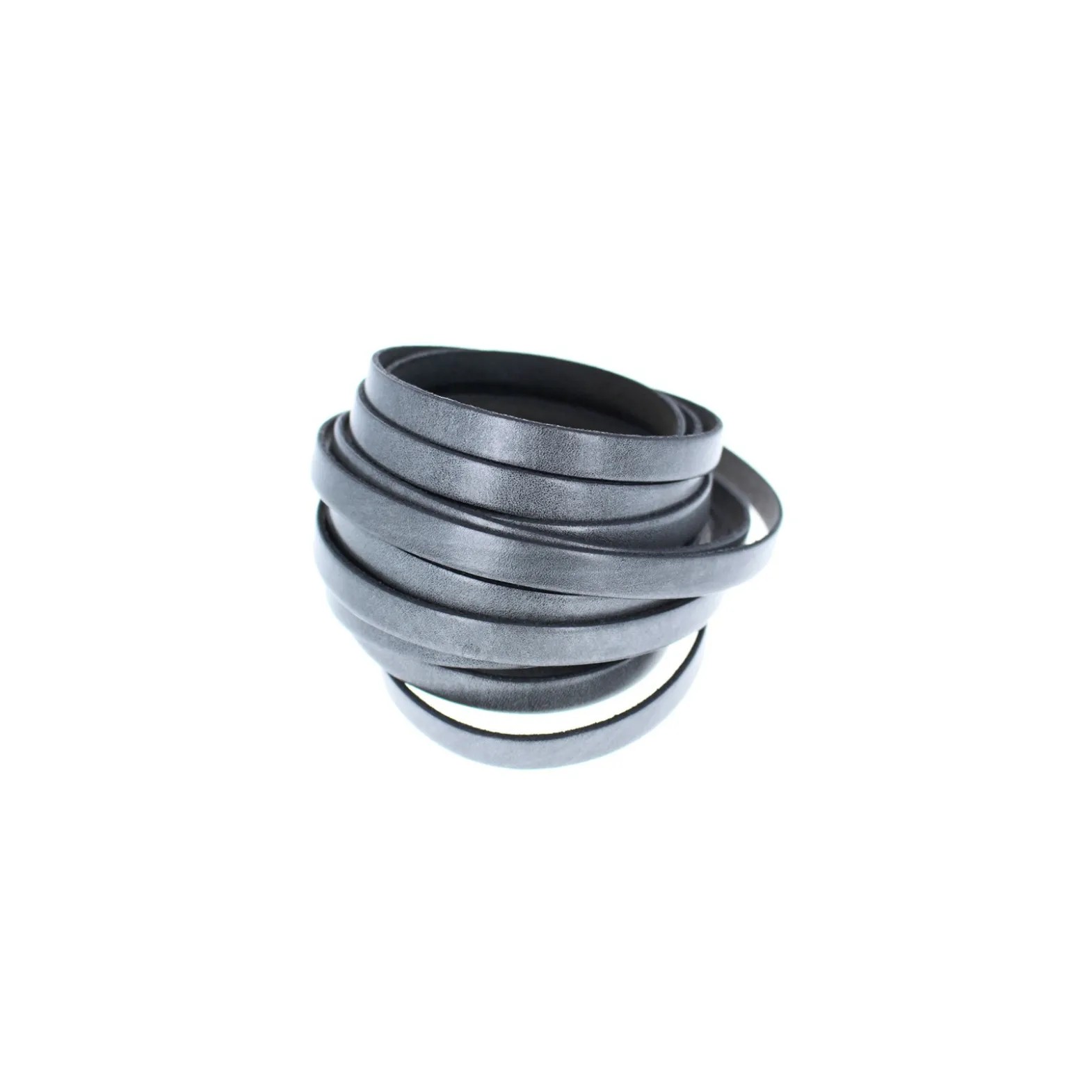 Ruban cuir plat - Acier