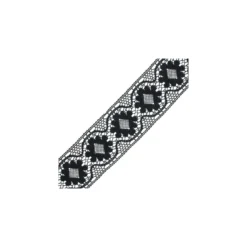 Ruban dentelle Albertine 75 mm - Noir