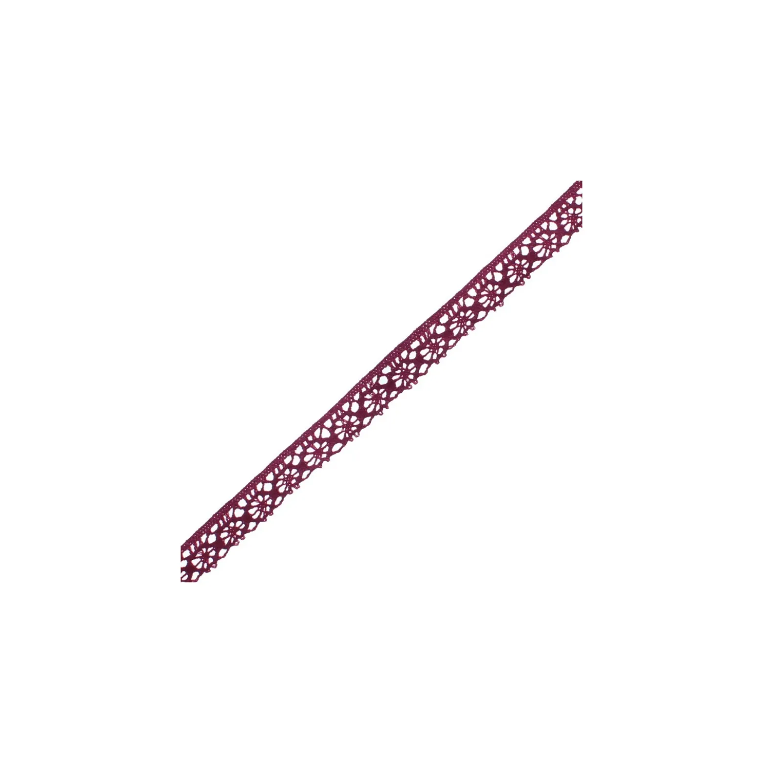 Ruban Dentelle Amélie 15 mm - Prune