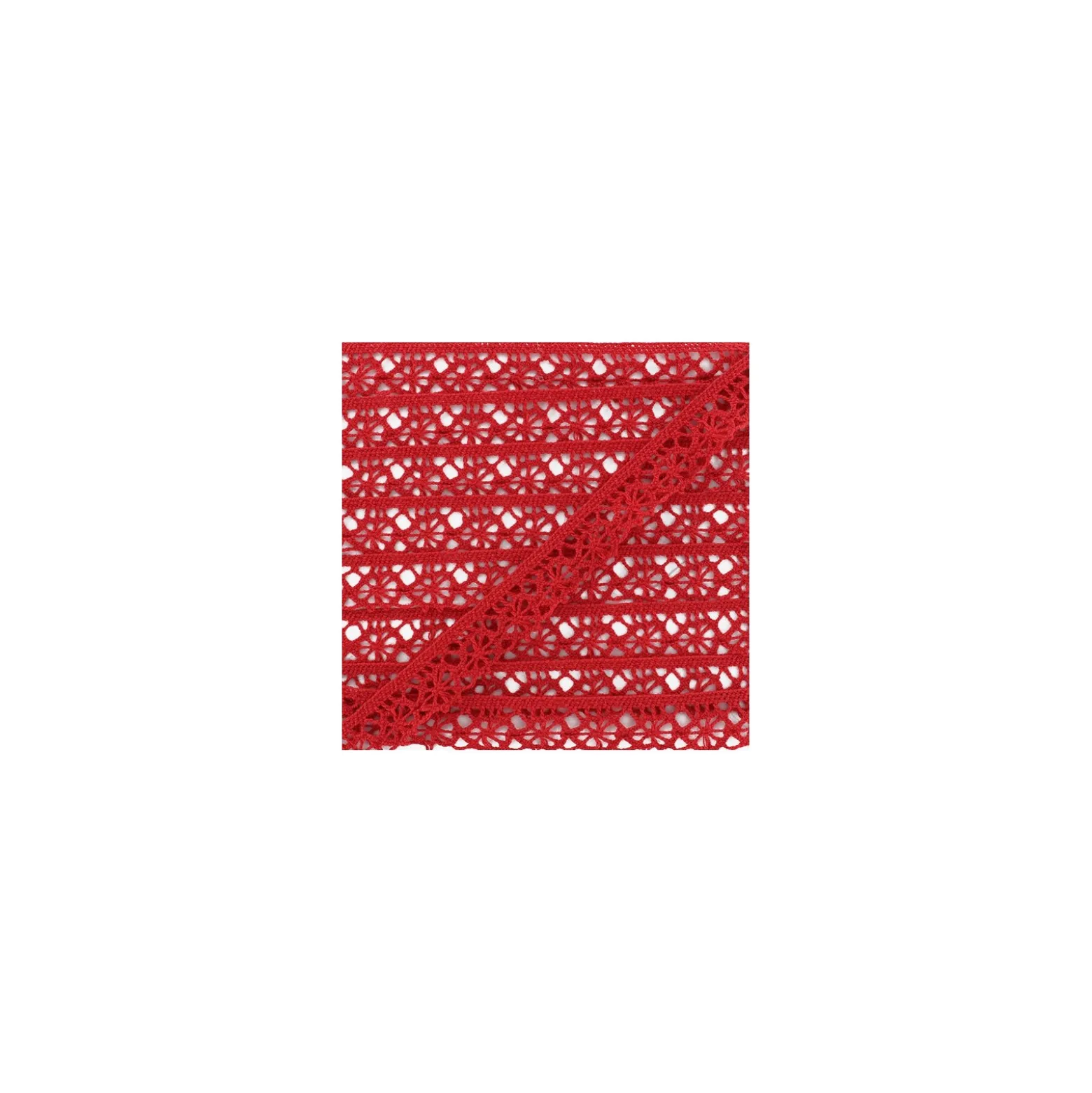 Ruban Dentelle Amélie 15 mm - Rouge