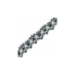 Ruban Dentelle de Calais® Nine - Noir x 50cm