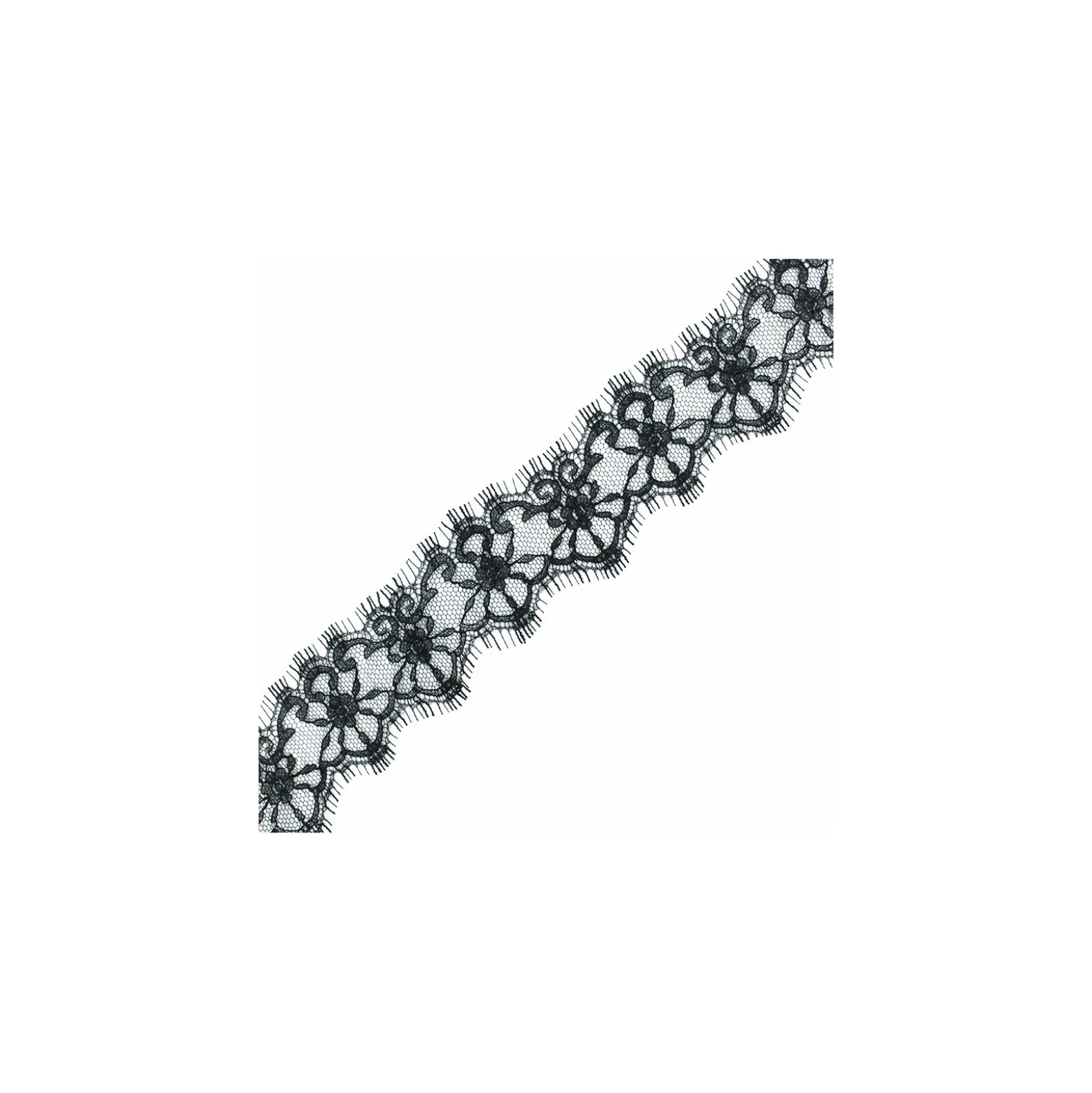 Ruban Dentelle de Calais® Nine - Noir x 50cm