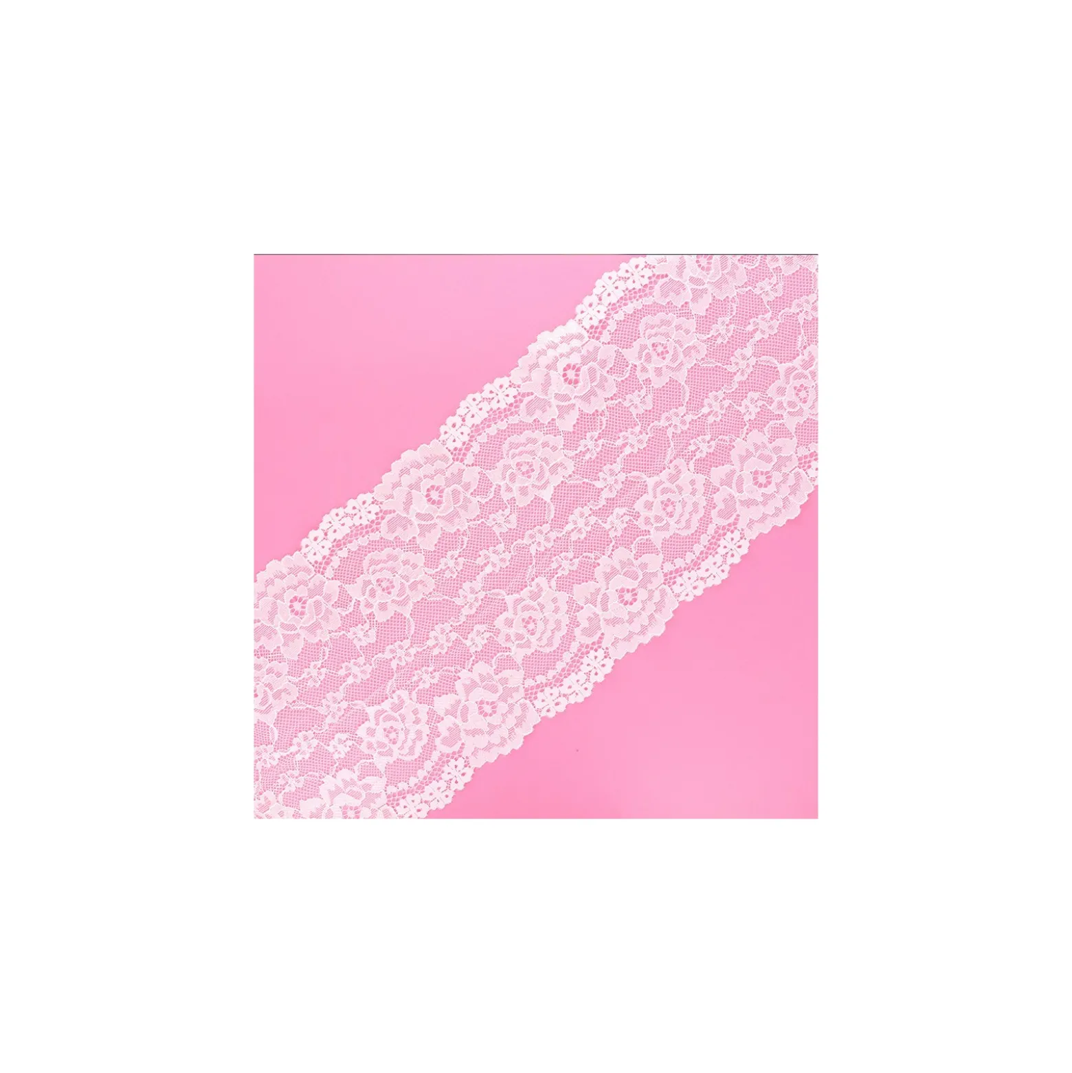 Ruban dentelle élastique Andrée 165 mm - blanc