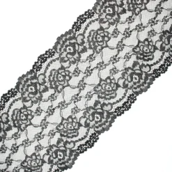 Ruban dentelle élastique Andrée 165 mm - noir