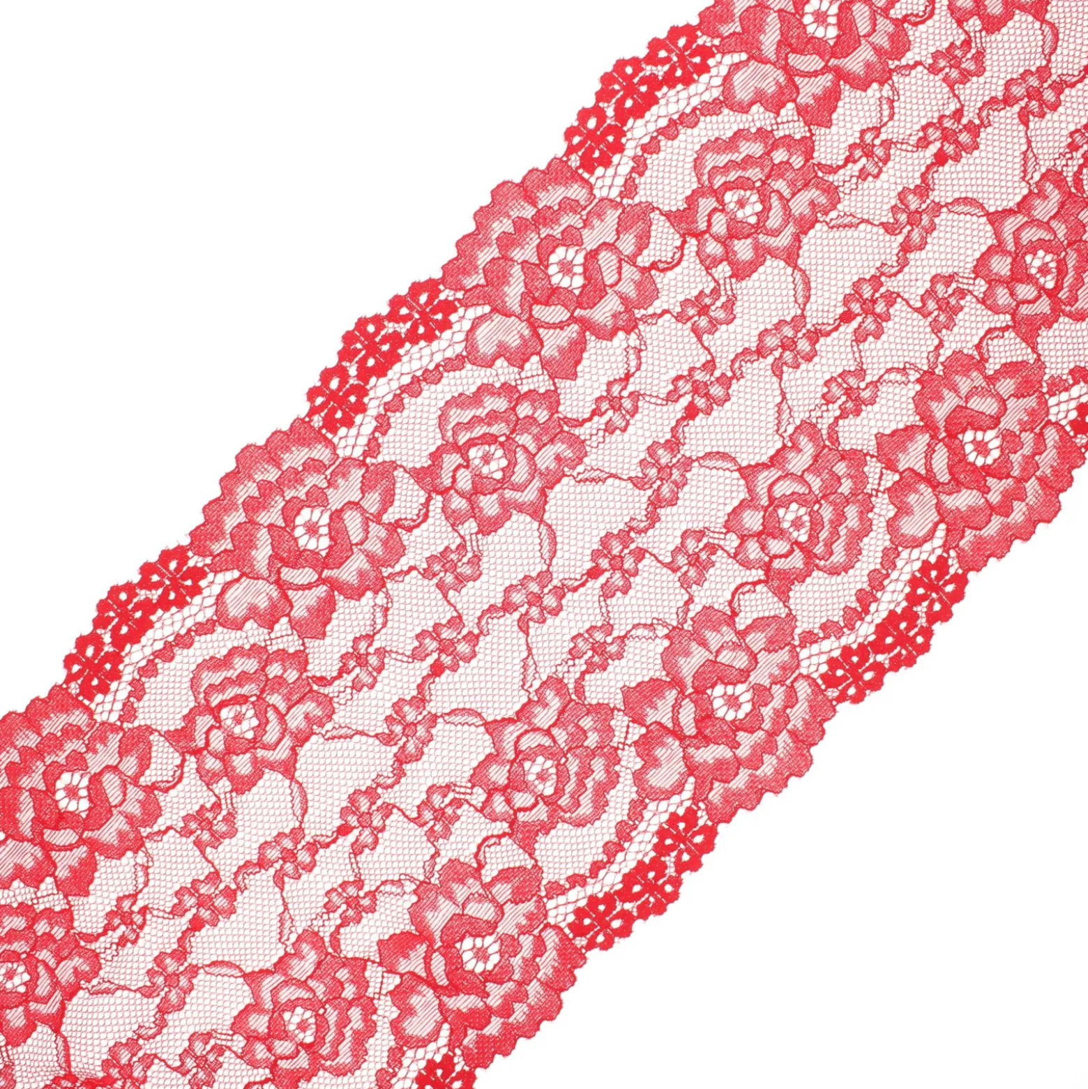 Ruban dentelle élastique Andrée 165 mm - rouge