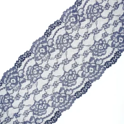 Ruban dentelle élastique Andrée 165 mm - bleu marine