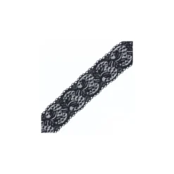 Ruban dentelle élastique Florence 65mm - noir