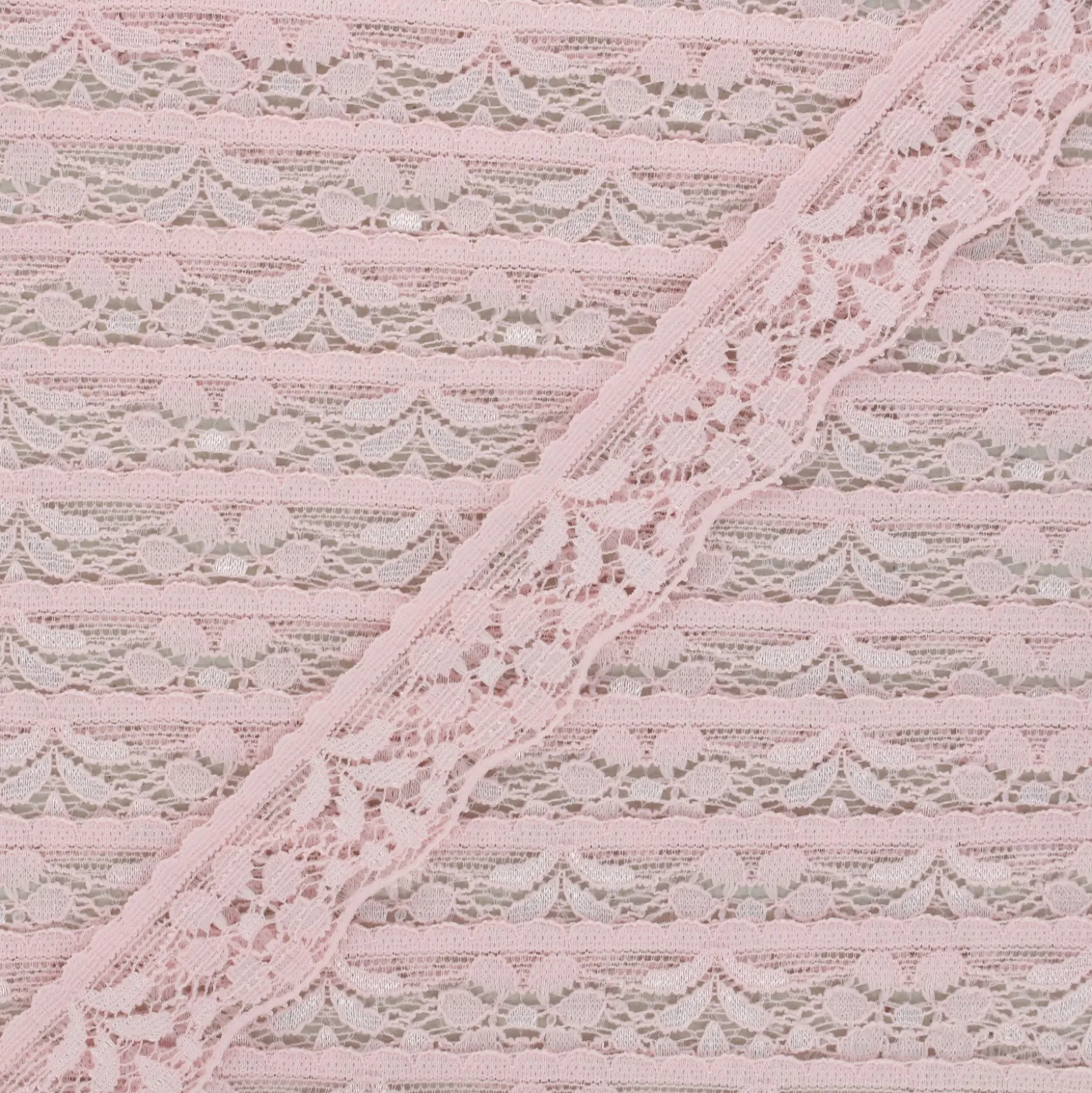 Ruban dentelle élastique 26 mm - rose