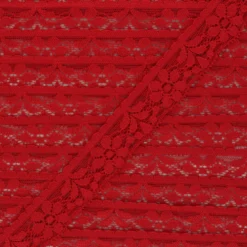 Ruban dentelle élastique 26 mm - rouge