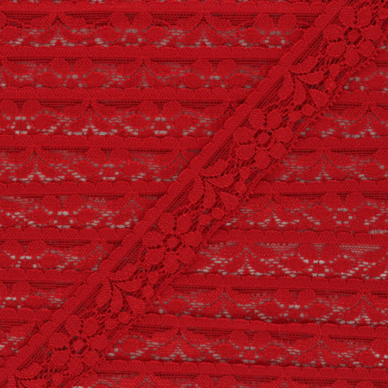 Ruban dentelle élastique 26 mm - rouge