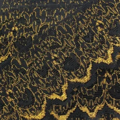 Ruban Dentelle lurex Léane noir/doré