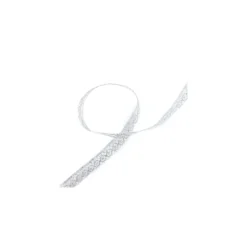 Ruban dentelle lurex 15mm - argent