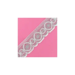 Ruban dentelle lurex strass blanc x50 cm